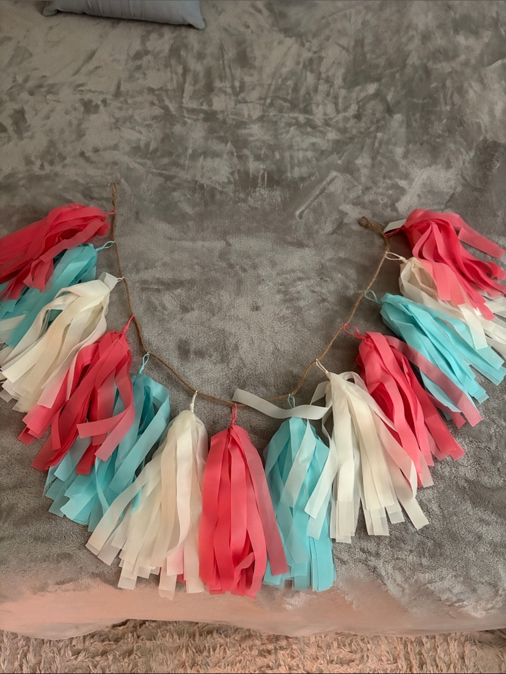 Hobby Lobby Coral, Aqua & Ivory Tassel Garland